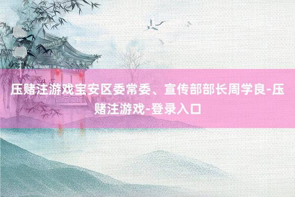 压赌注游戏宝安区委常委、宣传部部长周学良-压赌注游戏-登录入口