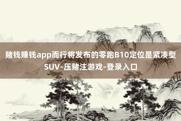 赌钱赚钱app而行将发布的零跑B10定位是紧凑型SUV-压赌注游戏-登录入口