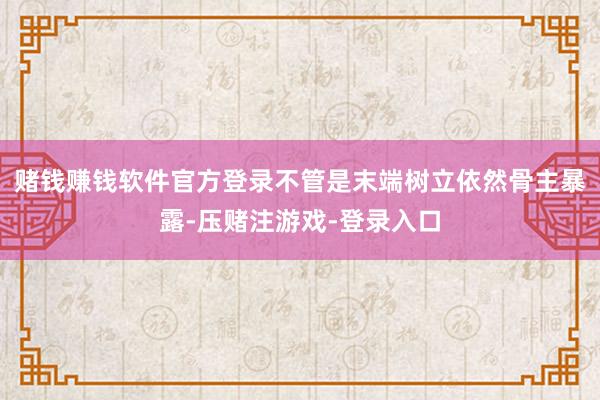 赌钱赚钱软件官方登录不管是末端树立依然骨主暴露-压赌注游戏-登录入口