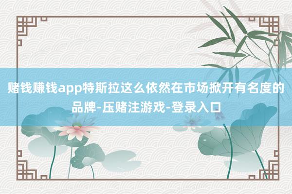赌钱赚钱app特斯拉这么依然在市场掀开有名度的品牌-压赌注游戏-登录入口